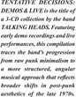 Talking Heads/Tenative Decisions: Demos & Live (3CD) [CD]