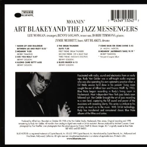 Blakey, Art & The Jazz Messengers/Moanin' [CD]
