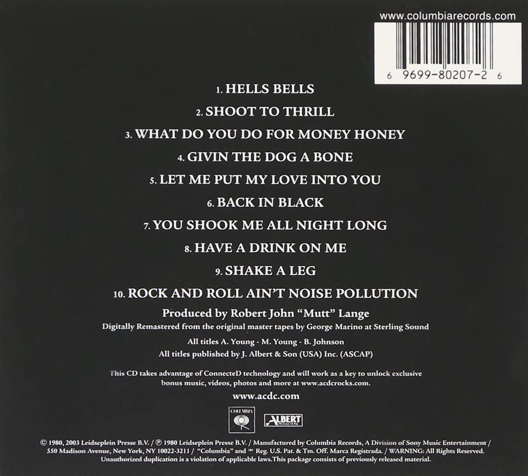 AC/DC/Back In Black [CD]