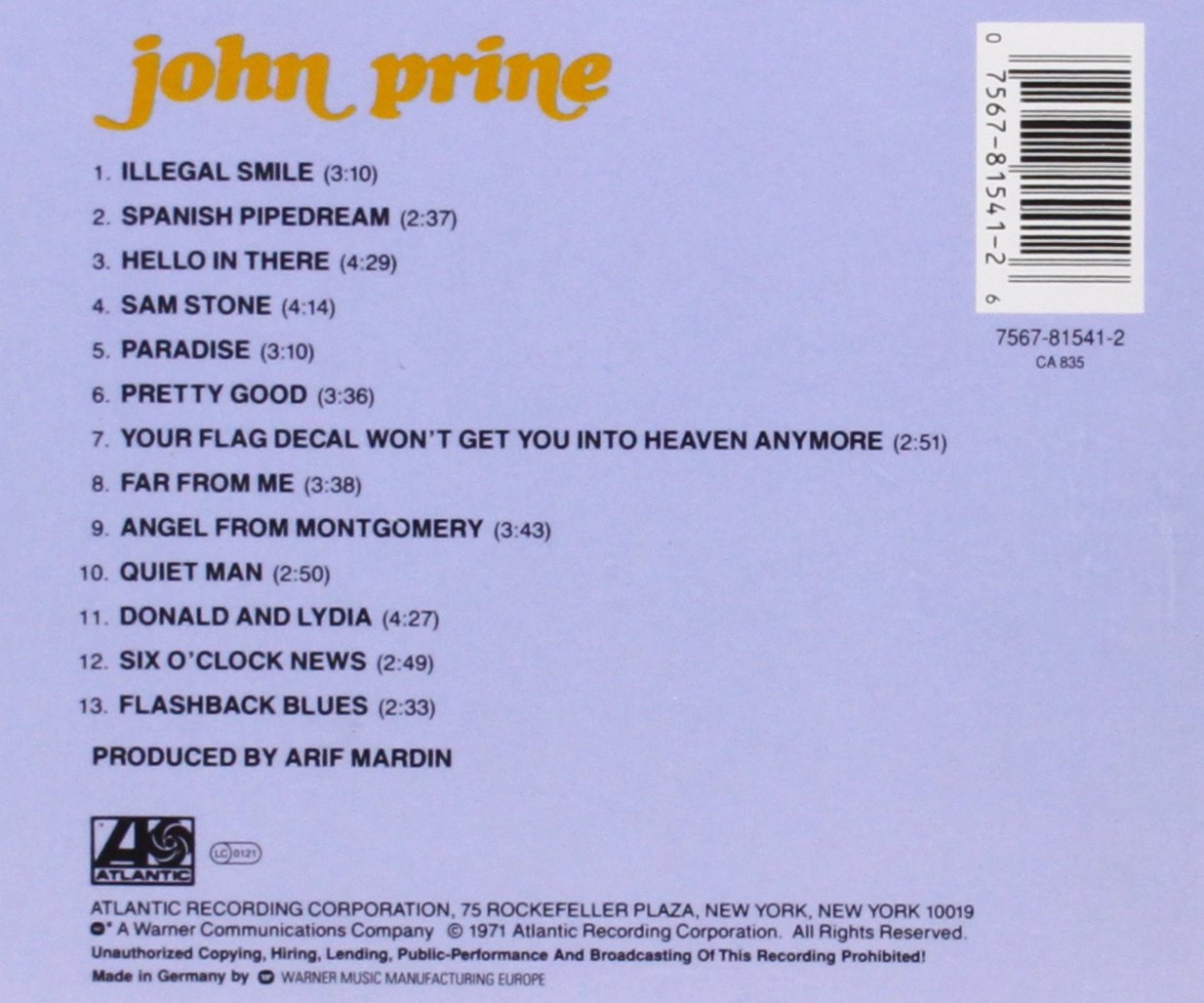 Prine, John/John Prine [CD]