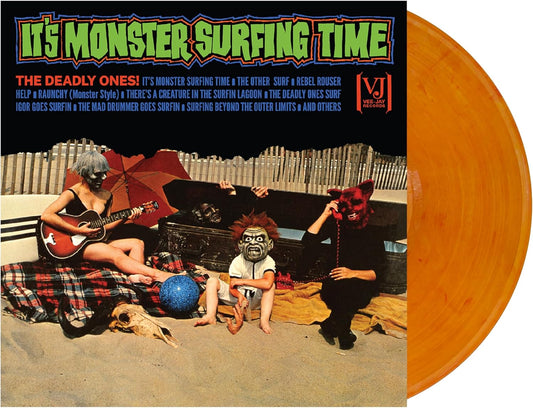 The Deadly Ones/It's Monster Surfing Time (Bloody Pumpkin Vinyl) [LP]