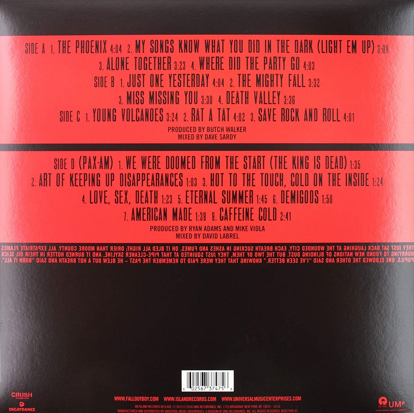 Fall Out Boy/Save Rock And Roll - Pax Am Edition [LP]